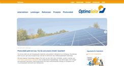 Desktop Screenshot of optima-solar.de