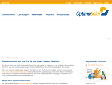 Tablet Screenshot of optima-solar.de